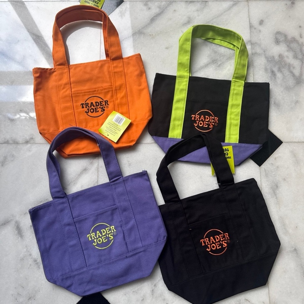 Trader Joe's Colorful Tote Bag Set